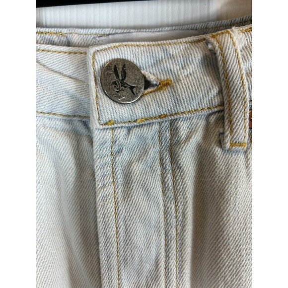 One Teaspoon Brando Womens 2020 Mini Skirt Size 25 Cotton Jean Button Fly R3 - Picture 7 of 12